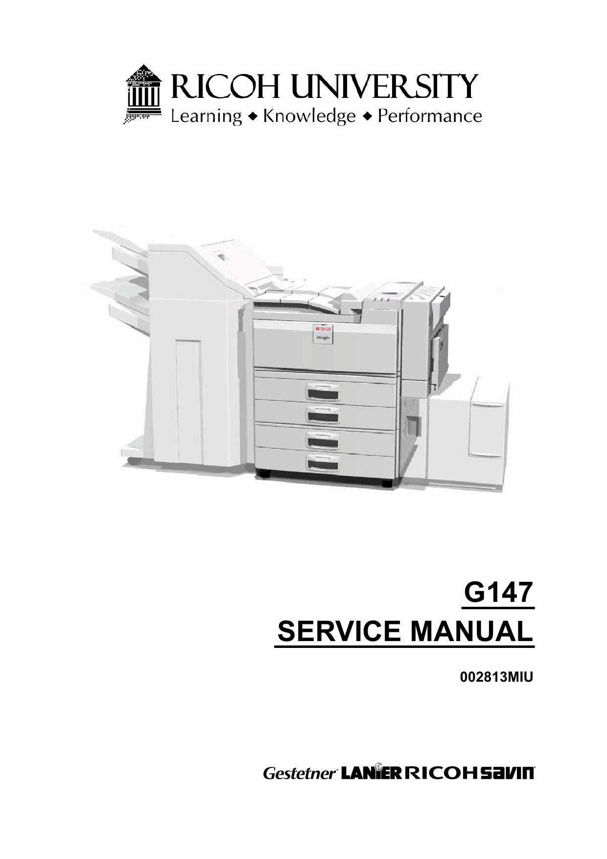 RICOH Aficio SP-8100DN G147 Parts Service Manual-1